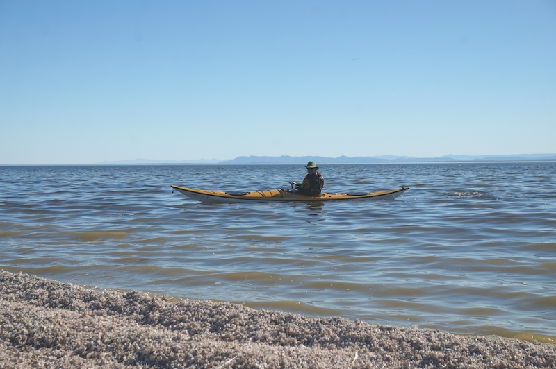 kayak on the Salton sea