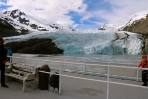 From deck of boat at Portage Glacier