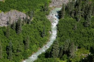 Glacier green rivers