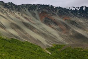 Beautiful patterns in the mountain slopes
