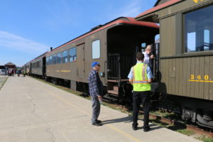 Boarding the train in Fraser