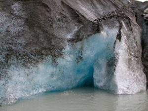 Water flowing off the glacier