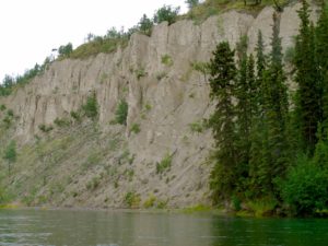 Sandy bluffs are a common feature