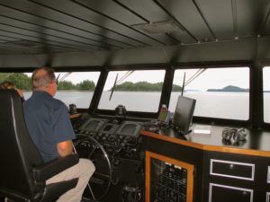 Captain Jeff at the wheel