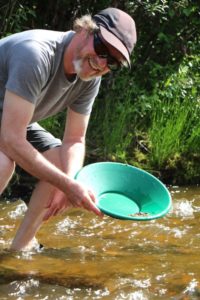 Panning for gold at Claim #6