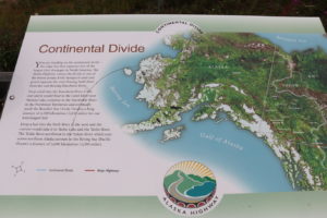 Interpretive Sign at the Continental Divide alaska hwy yt