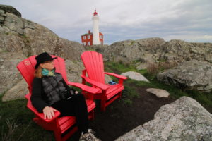 Parks Canada Red Chairs at Fisgard Lighthouse