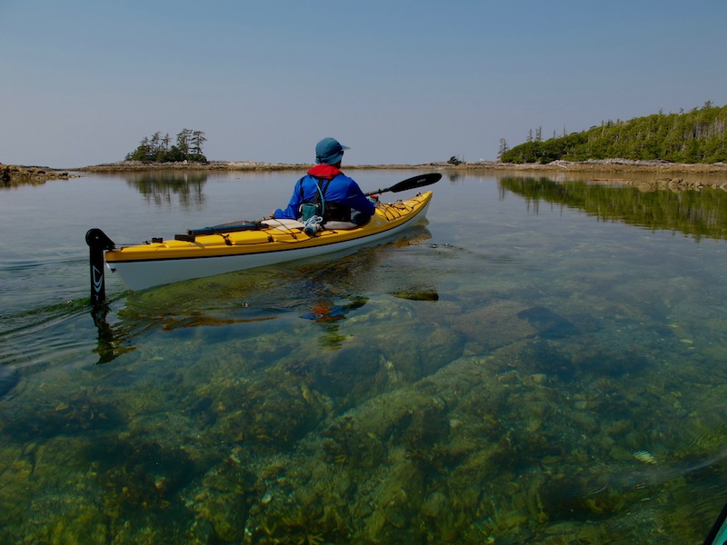 Kayaking off Price Island, BC